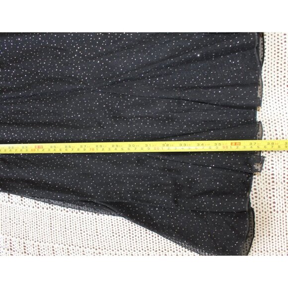 Vtg S.L. Fashions Babydoll Black mini Dress Size 6P Strappy Y2K Whimsigoth Shiny - Picture 3 of 10